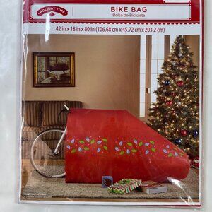 Holiday Time Red Bike Bag For Christmas Gift Wrapping